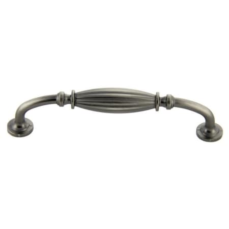 5-3/4 Deco Cabinet Pull With 5 Center To Center Satin Pewter Finish